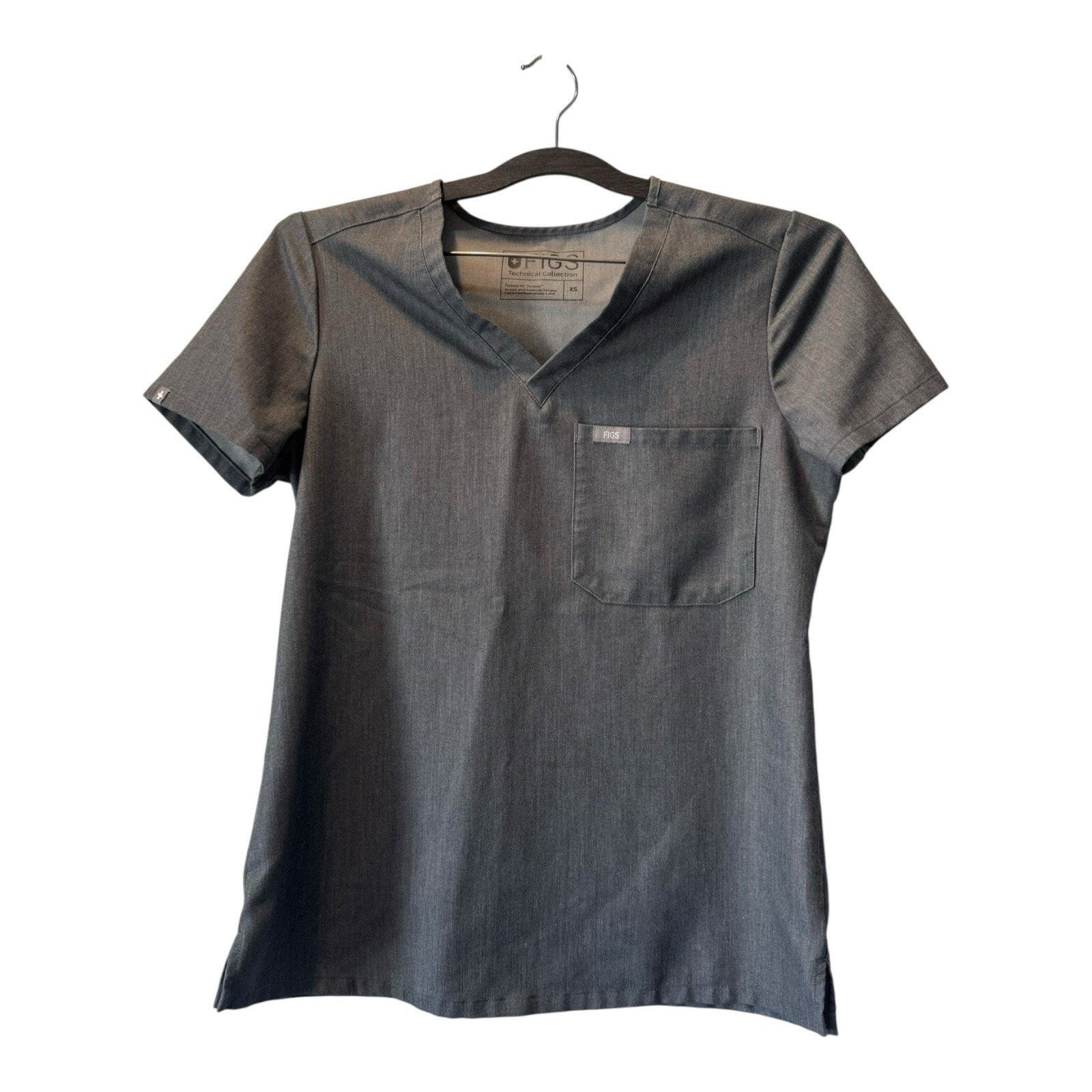 Figs Catarina Scrub Top Women’s Xs Graphite Gray Medical Uniform (066)